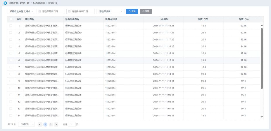 设备历史监测数据查询
